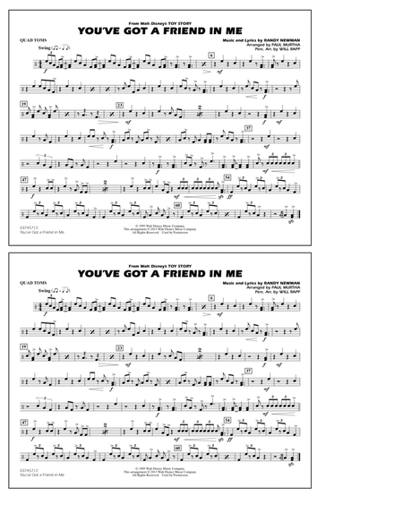 You've Got a Friend in Me (from Toy Story 2) (arr. Paul Murtha) - Quad Toms