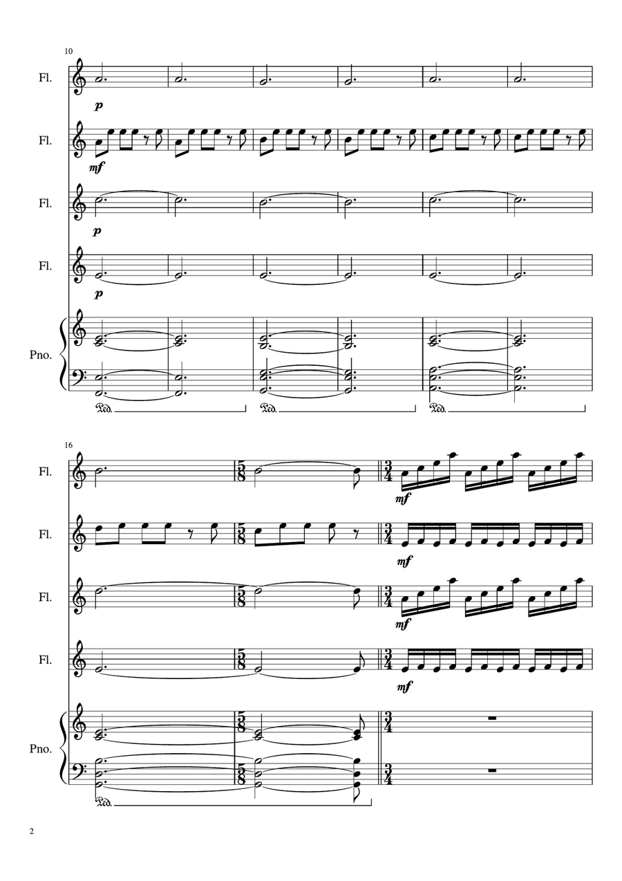 Cornfield Chase from the Paramount Pictures film INTERSTELLAR Woodwind Quartet scores gallery preview page 2
