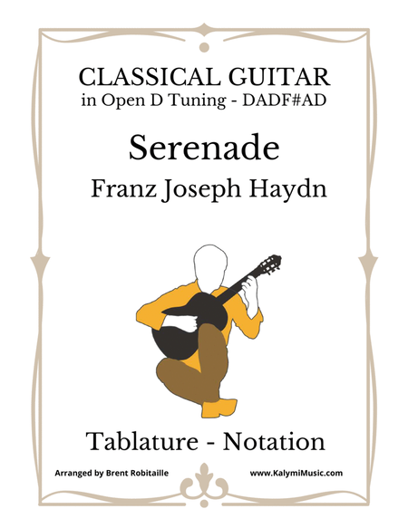 Franz Joseph Haydn - Serenade - Classical Guitar - Open D Tuning image number null