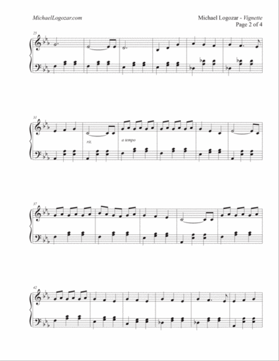 Vignette Piano Solo scores gallery preview page 2