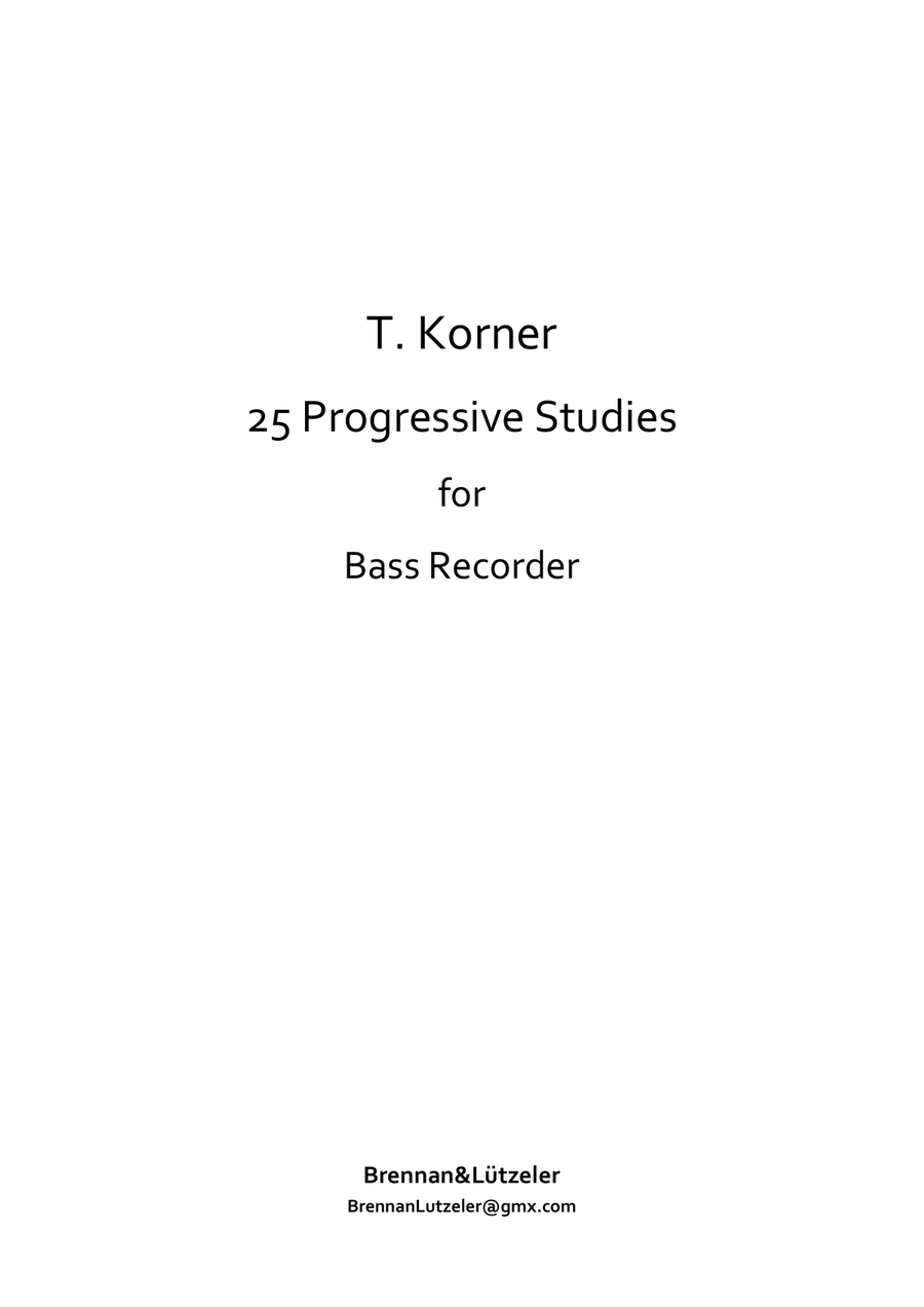 25 Progressive Studies for Bass Recorder Small Ensemble scores gallery preview page 1