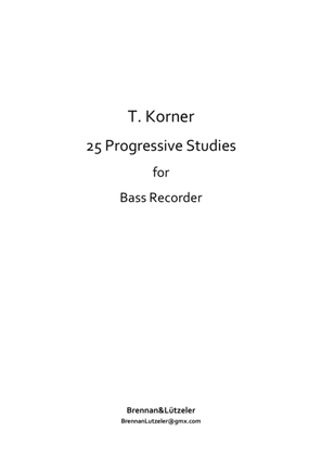 Book cover for 25 Progressive Studies for Bass Recorder