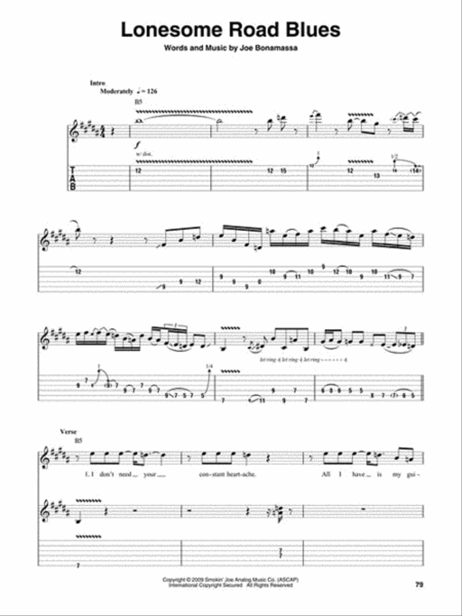 Joe Bonamassa Joe Bonamassa Electric Guitar scores gallery preview page 6