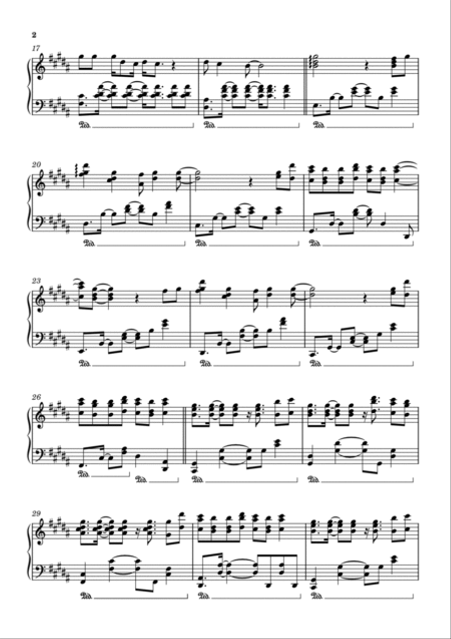 One Last Kiss Piano Solo scores gallery preview page 2