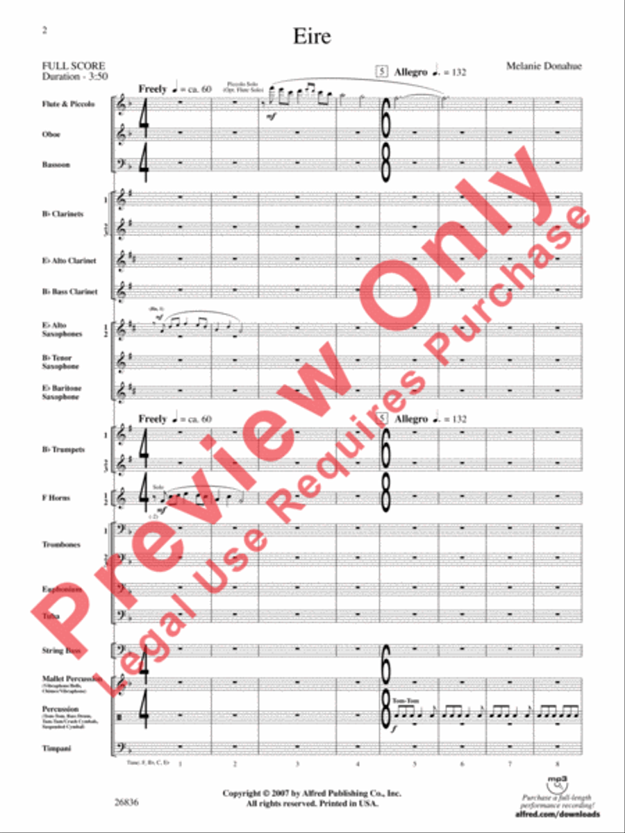 Eire Concert Band scores gallery preview page 3