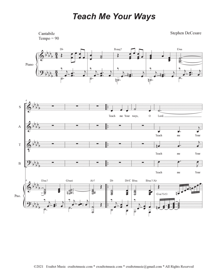 Teach Me Your Ways (SATB) image number null