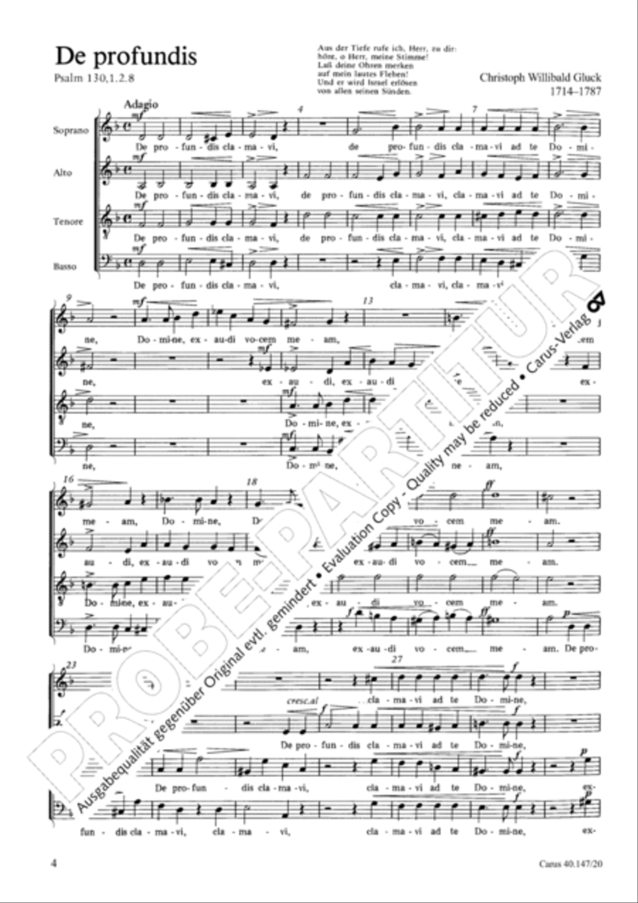 Rachmaninov: Ave Maria; Gluck: De profundis 4-Part scores gallery preview page 3