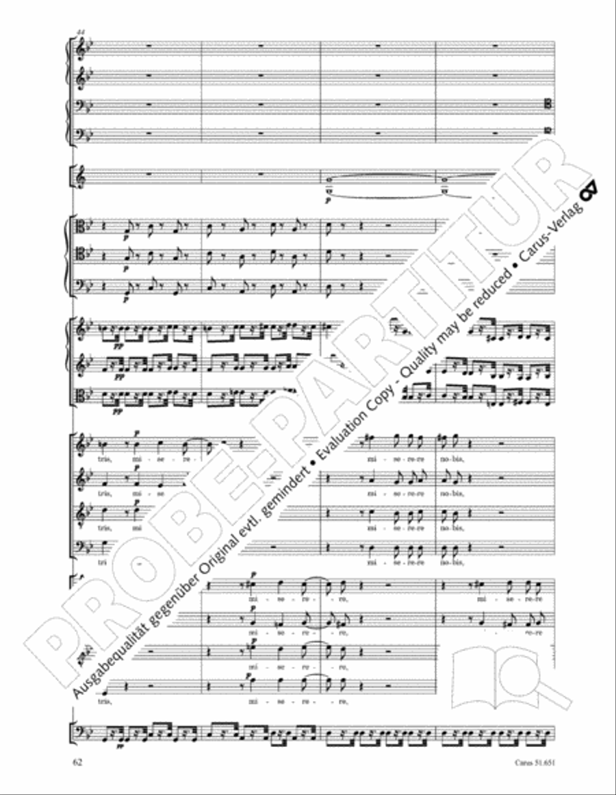 C Minor Mass, K. 427 (Missa in c KV 427) 4-Part scores gallery preview page 78