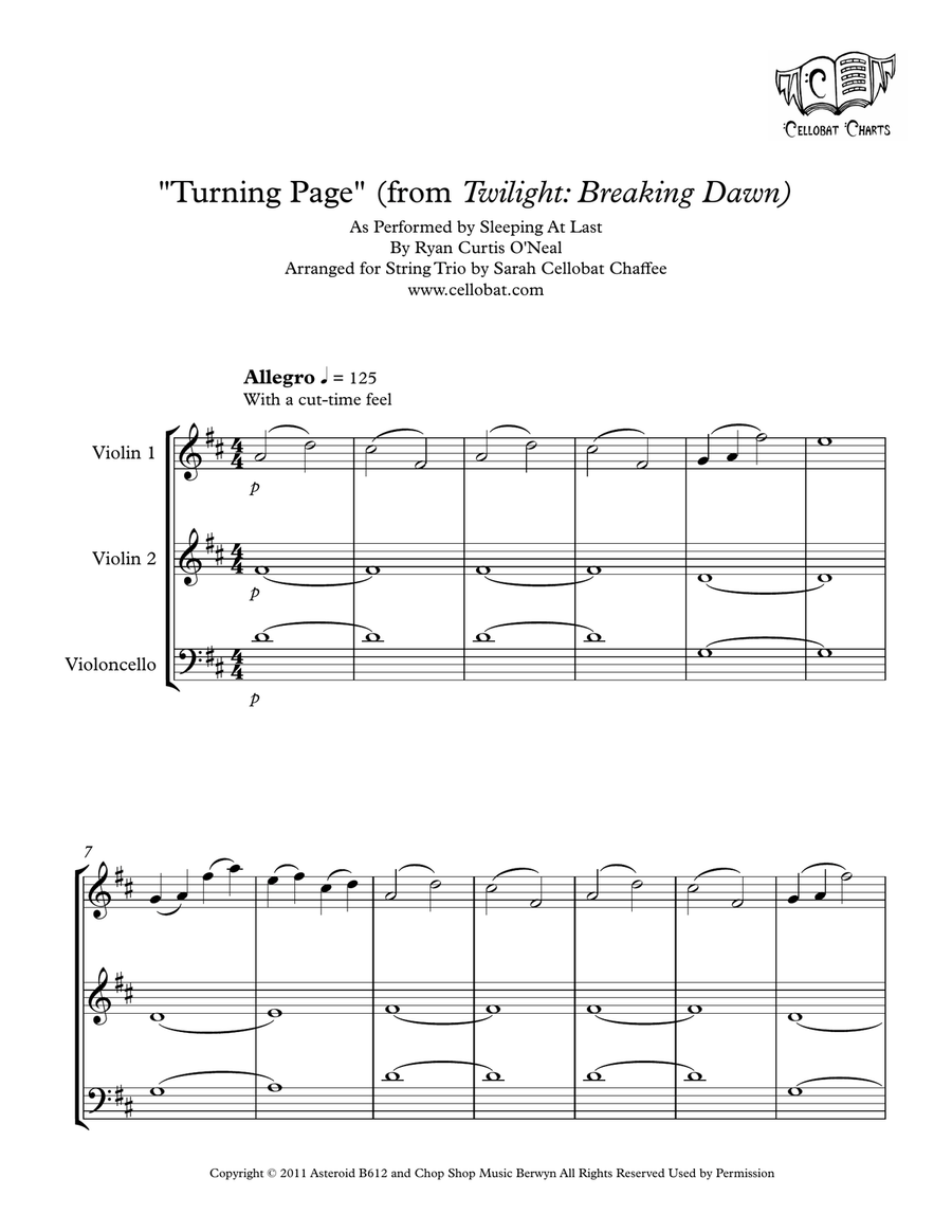 Turning Page String Trio scores gallery preview page 1