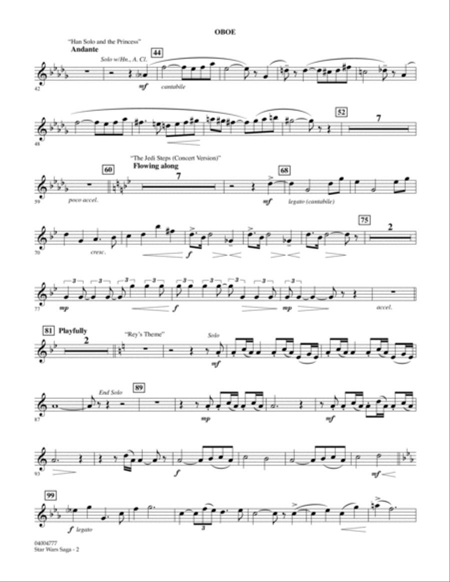 Star Wars Saga - Oboe Oboe scores gallery preview page 2
