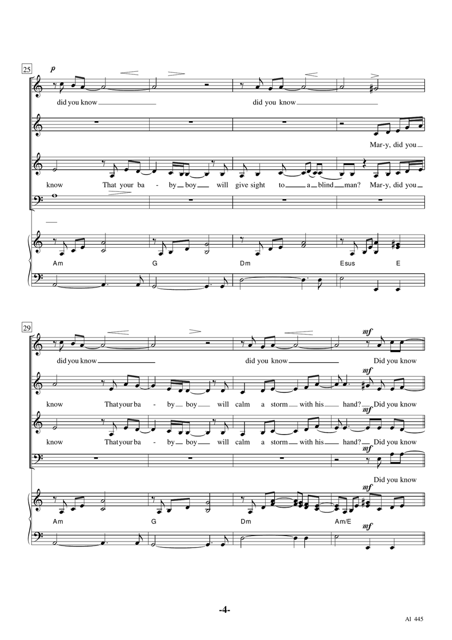 Mary, Did You Know? Choir scores gallery preview page 4