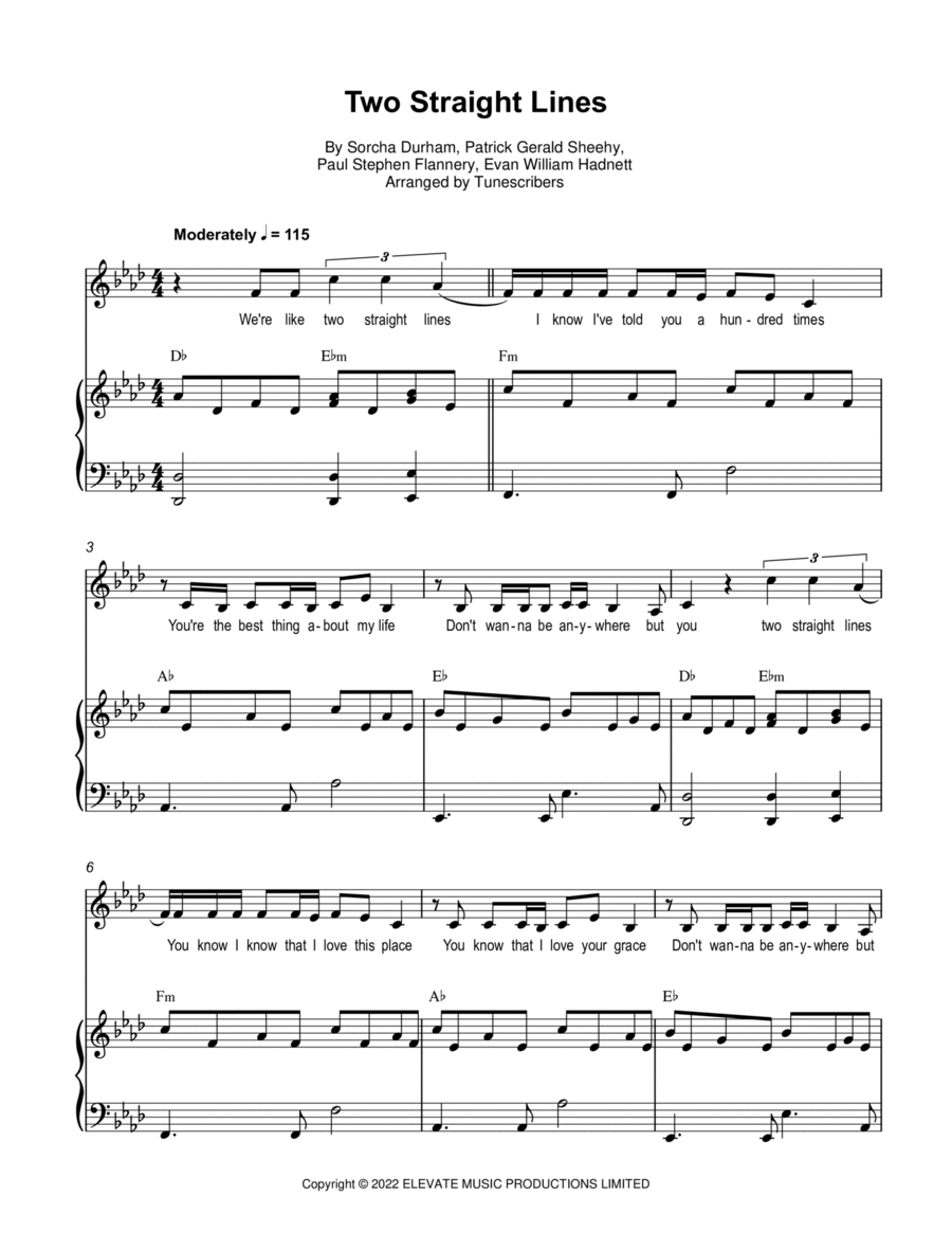 Two Straight Lines Voice scores gallery preview page 1