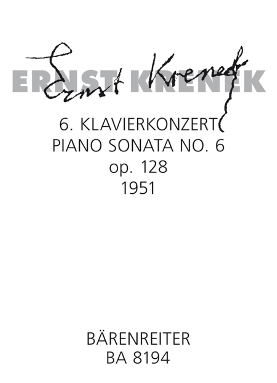 Sechste Klaviersonate, Op. 128 Piano Solo scores gallery preview page 1