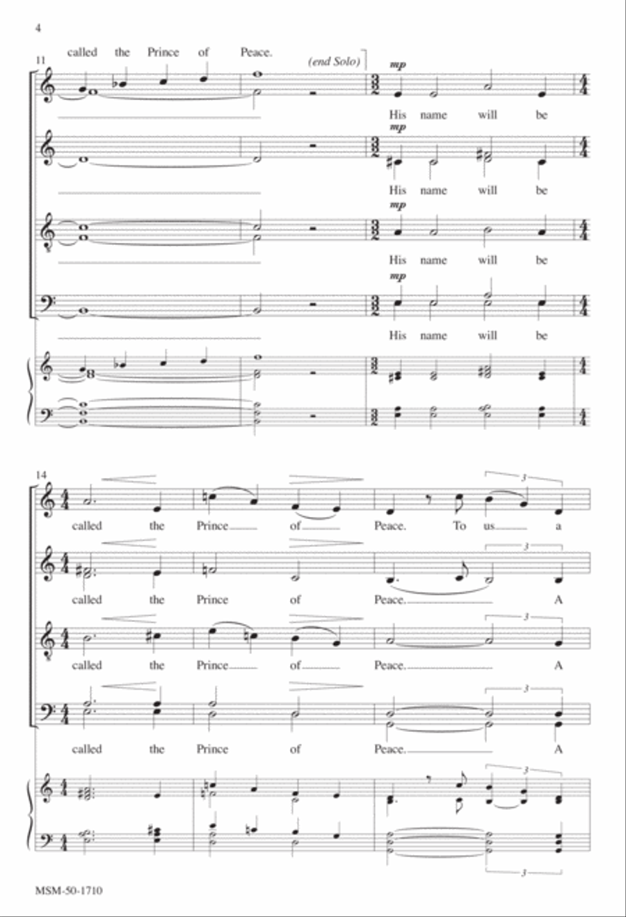 To Us a Child Is Born Divisi scores gallery preview page 4
