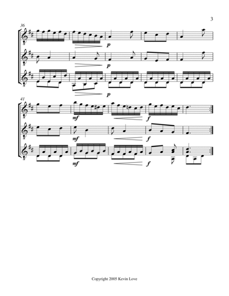 La Gaillarde (Guitar Trio) - Score and Parts image number null