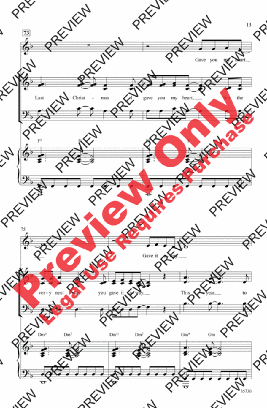 Last Christmas 3-Part scores gallery preview page 13