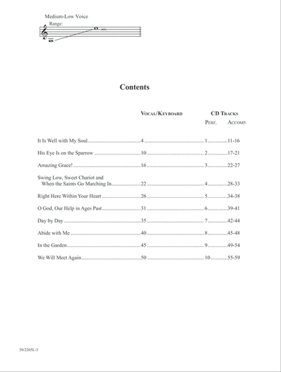 Songs of Comfort and Hope - Medium-low Voice Medium Voice scores gallery preview page 3