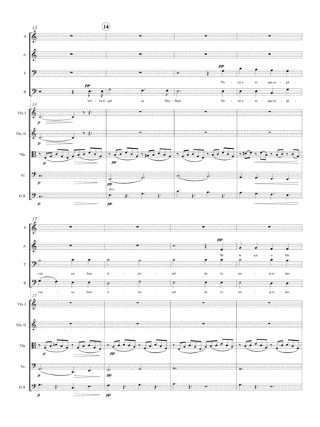 Cantique de Jean Racine for SATB Choir and String Orchestra