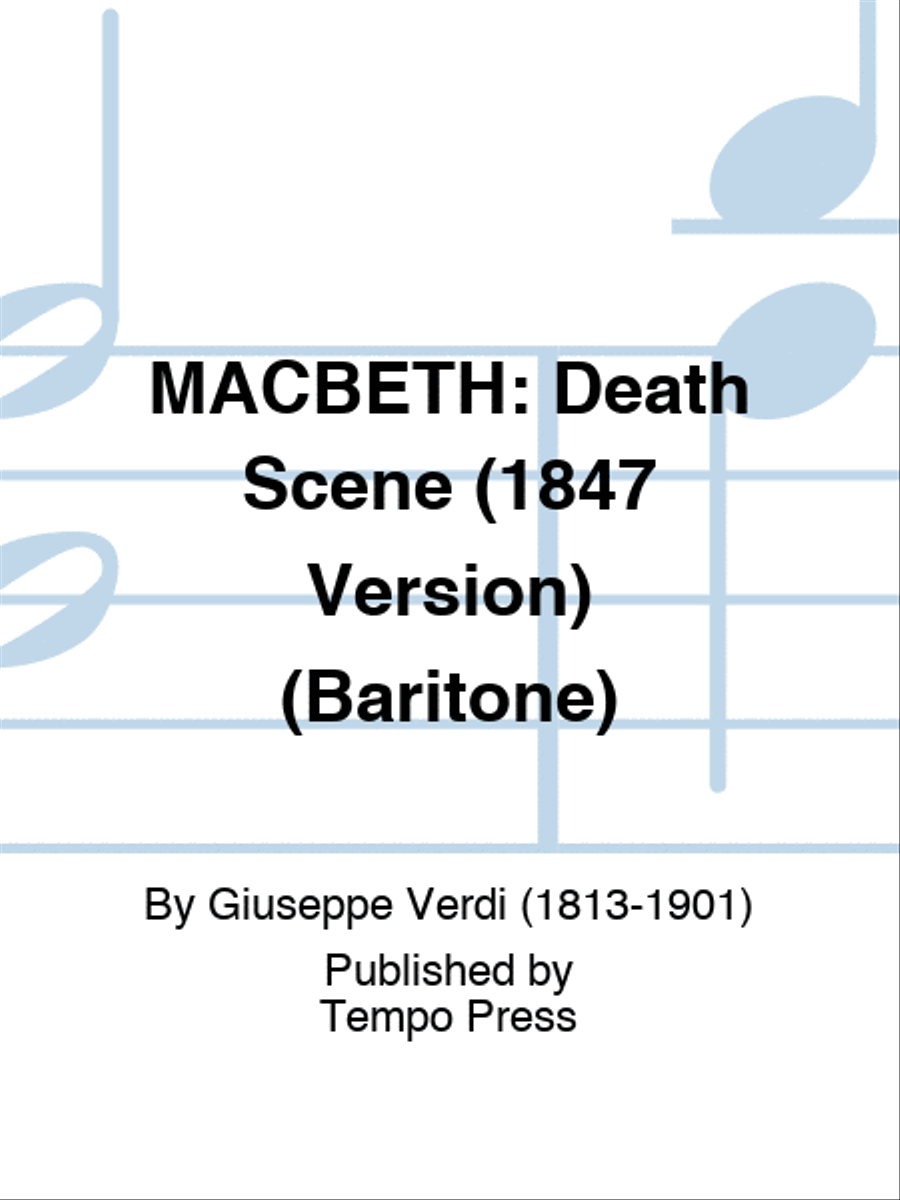 MACBETH: Death Scene (1847 Version) (Baritone) Baritone Horn scores gallery preview page 1