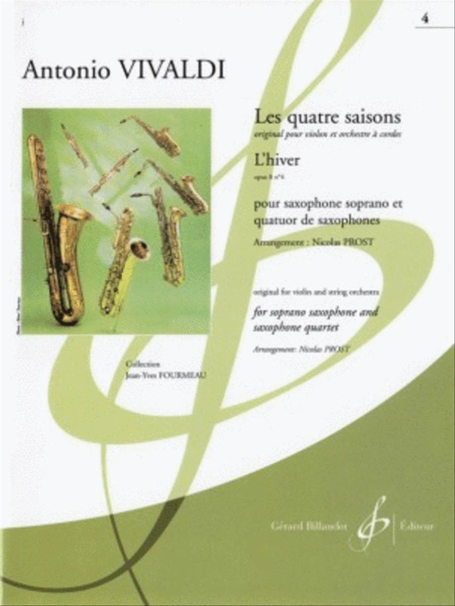 L'Hiver (Winter) Saxophone Quartet scores gallery preview page 1
