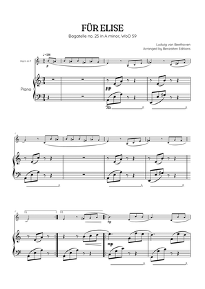 Beethoven • Für Elise / Pour Elise • french horn & piano sheet music