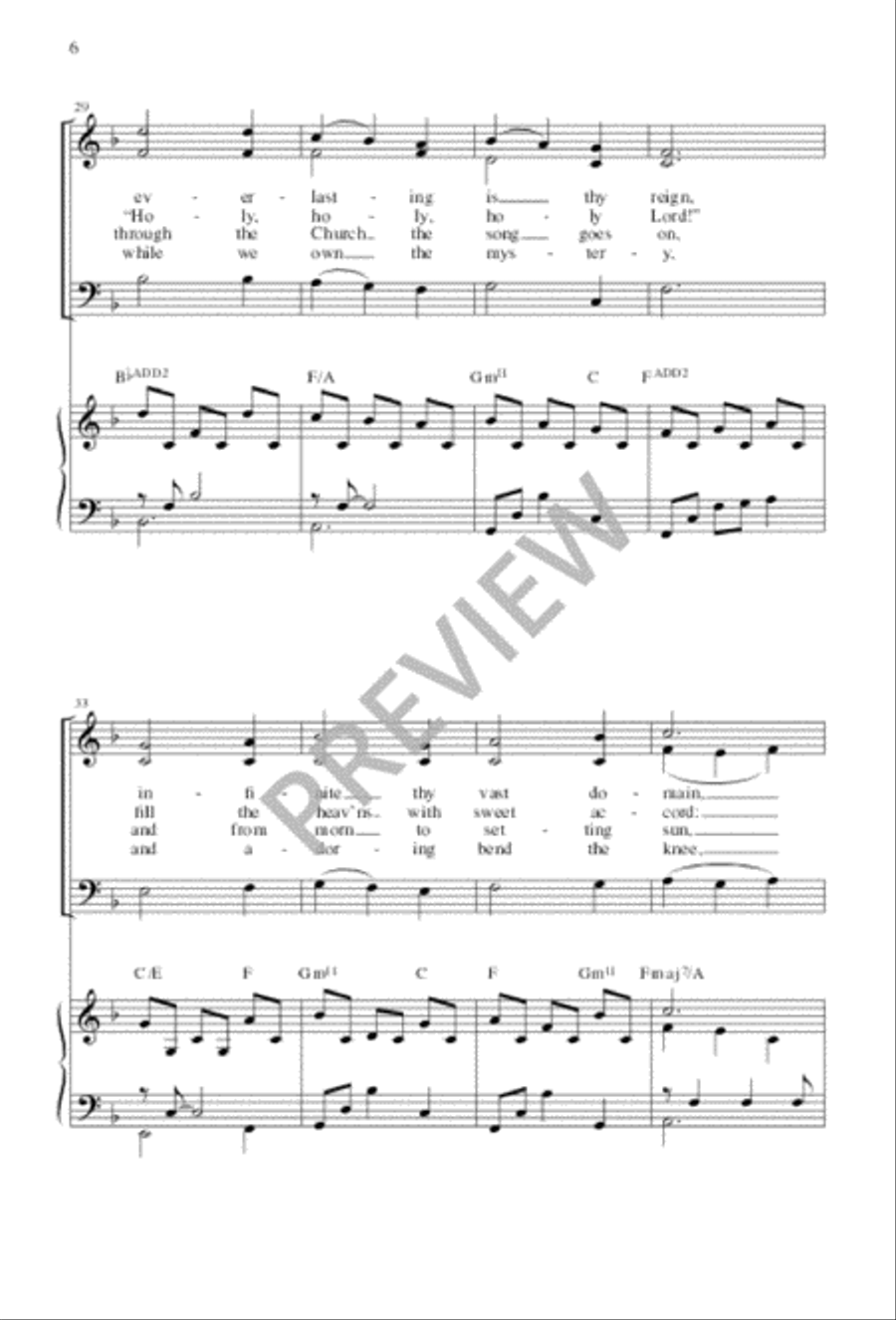 Holy God, We Praise Thy Name 3-Part scores gallery preview page 6