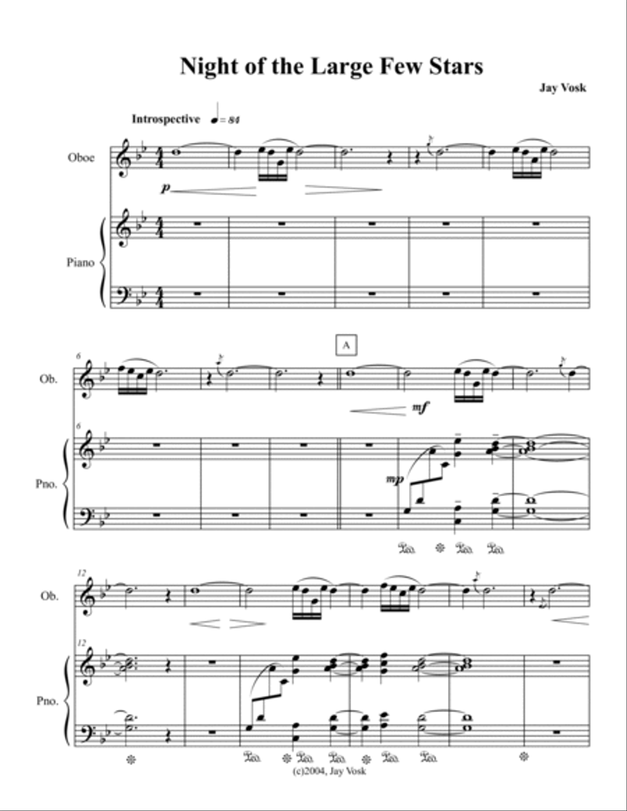 Night of the Large Few Stars Woodwind Duet scores gallery preview page 2