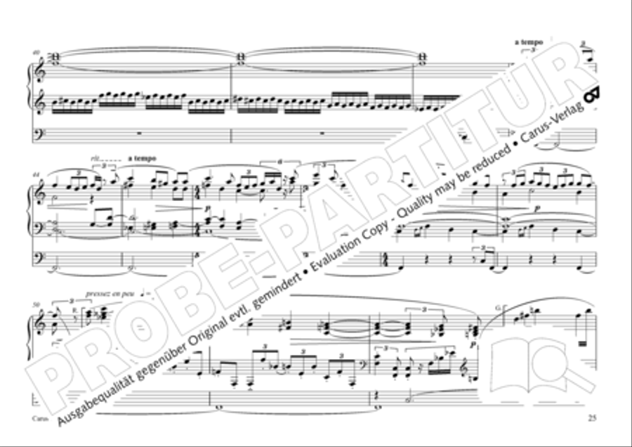 Tournemire: Funf Improvisationen fur Orgel solo Organ Solo scores gallery preview page 25