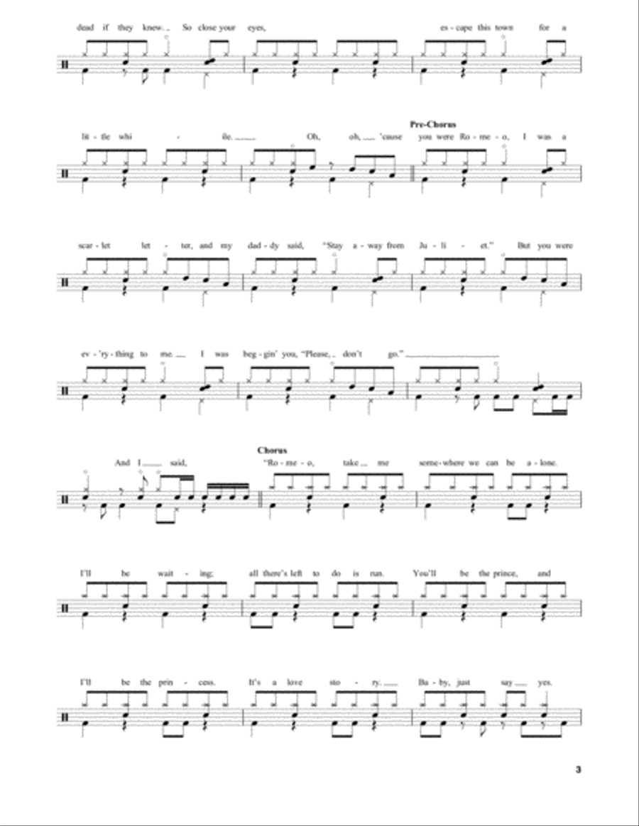 Love Story Drum Set scores gallery preview page 3