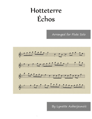 Book cover for Échos - Flute Solo