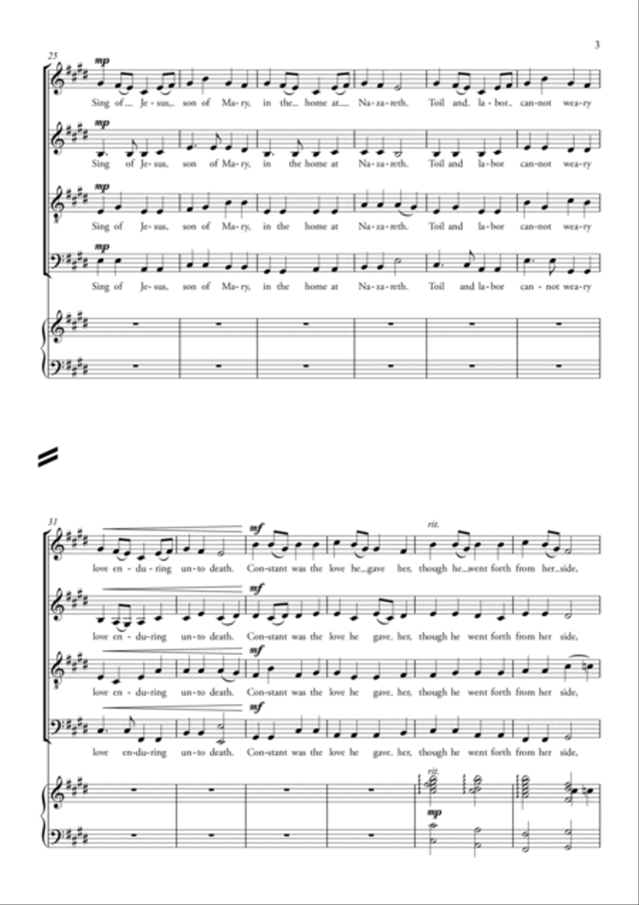 Sing of Mary Sing of Mary 4-Part scores gallery preview page 3