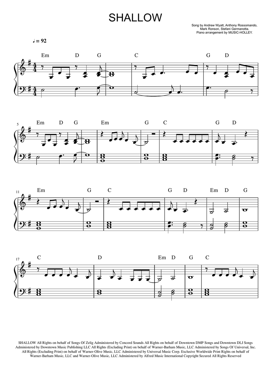 Shallow Small Ensemble scores gallery preview page 1