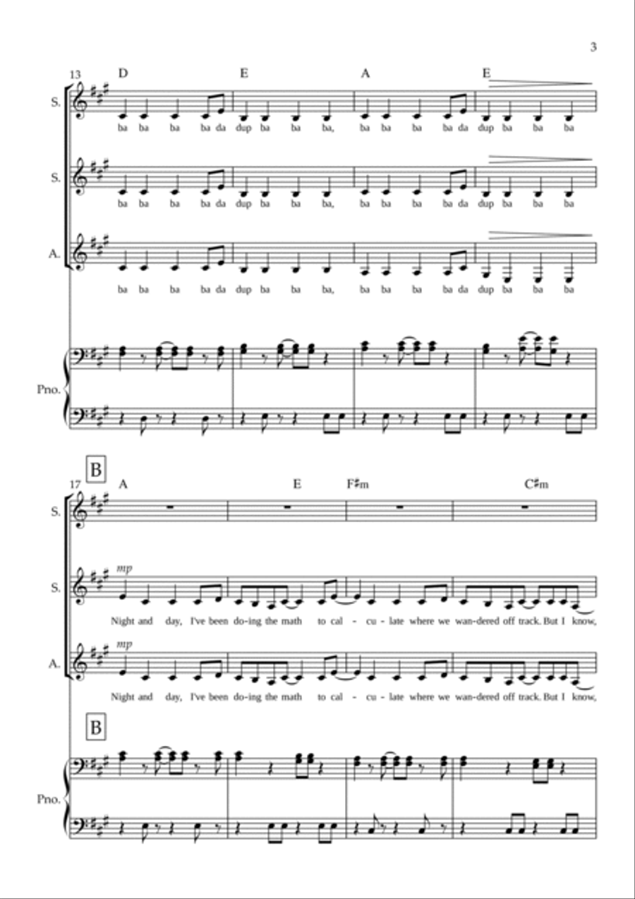 Let Me Down Easy SSA scores gallery preview page 3
