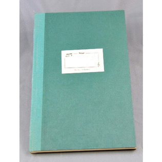 Music manuscript book blue 10 staves