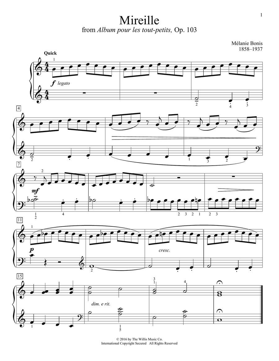 Mireille Mireille Piano Method scores gallery preview page 1