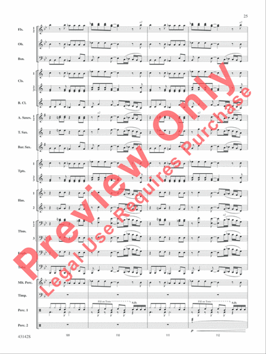 The Doors on Tour Concert Band scores gallery preview page 26