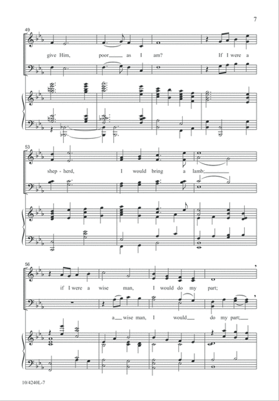 In the Bleak Midwinter 4-Part scores gallery preview page 7