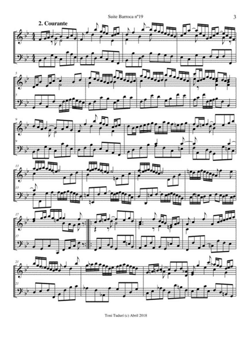 Baroque Suite nº 19 (Full piece - all movements)