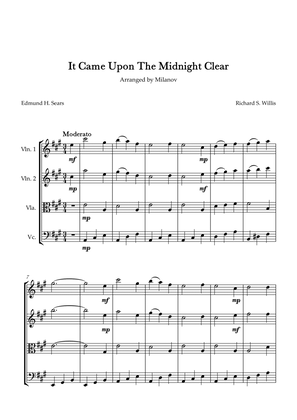 It Came Upon The Midnight Clear String Quartet in A Easy Intermediate