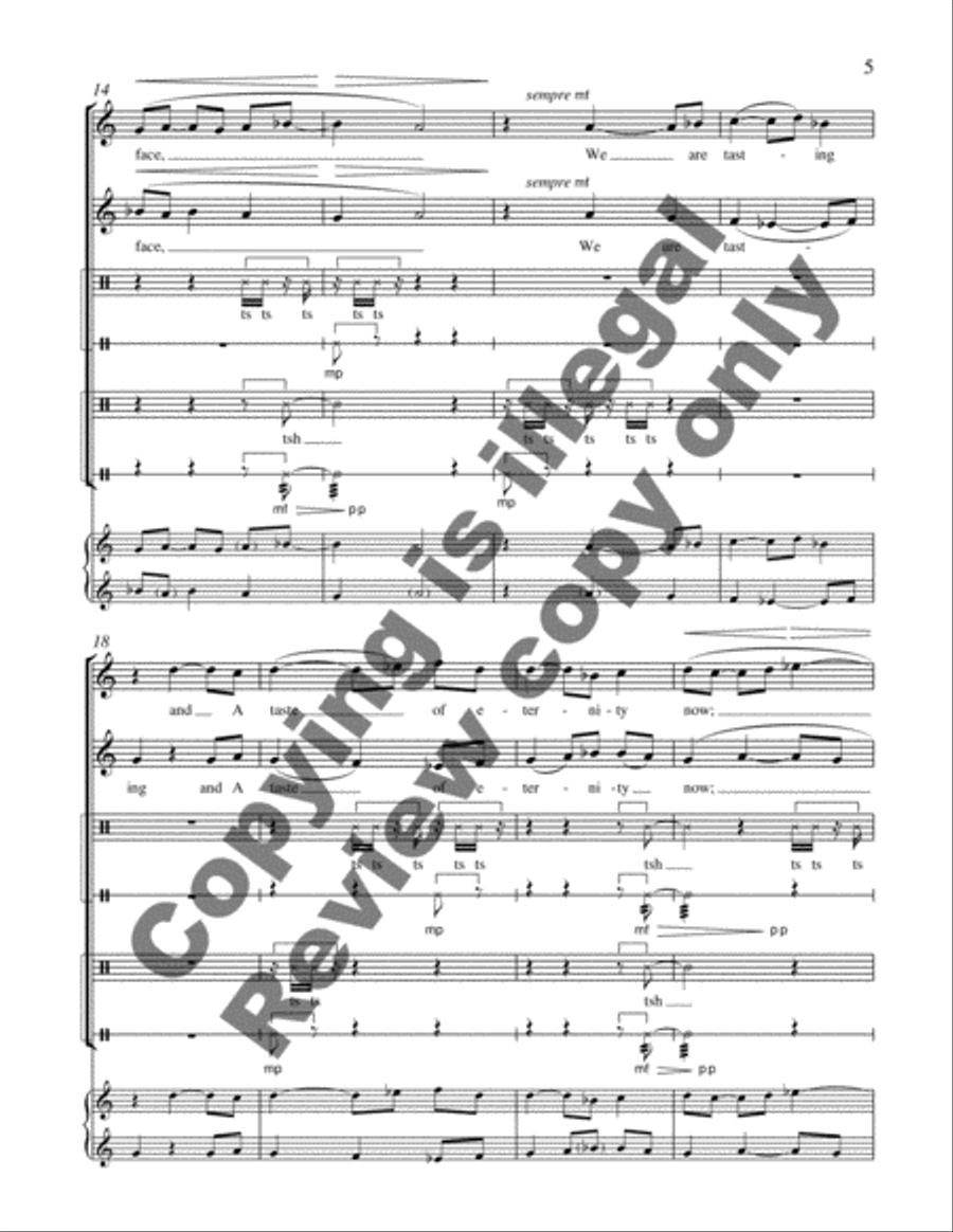 Infinity to Dwell: 2. Cicada Song 4-Part scores gallery preview page 4