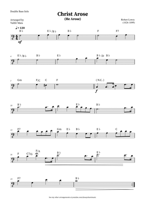 Book cover for Christ Arose (He Arose) - Double Bass Solo (with chords)