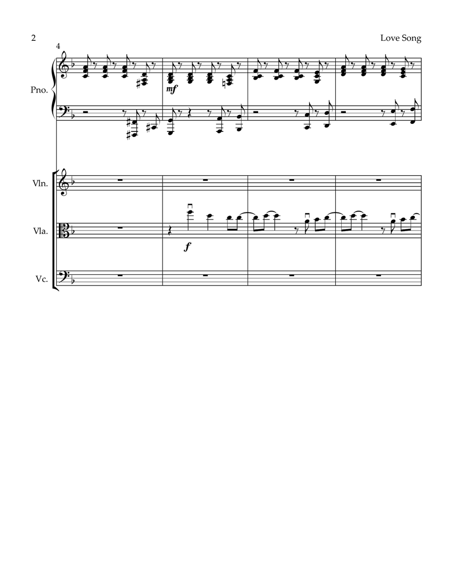 Love Song Piano Quartet scores gallery preview page 2