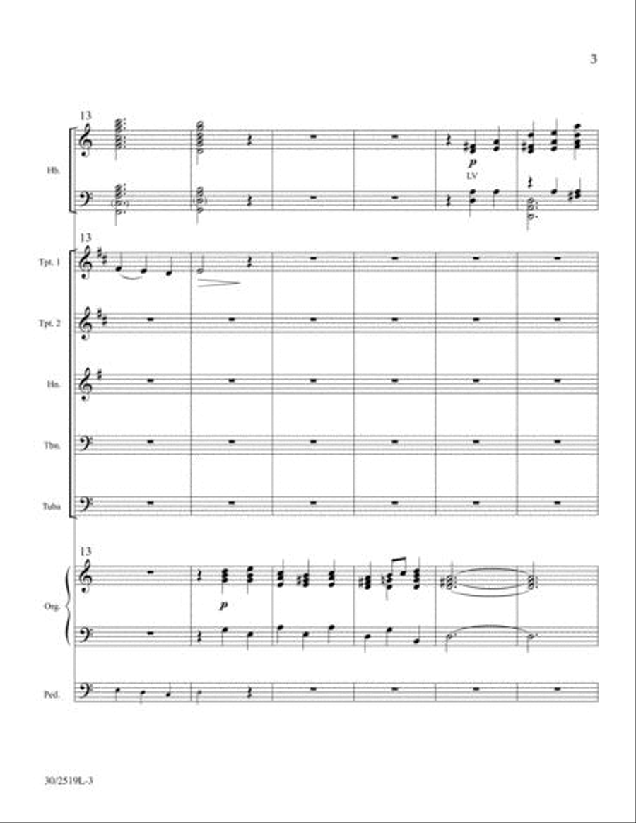 Fanfare for Easter - Brass Quintet Score and Parts Brass Quintet scores gallery preview page 3