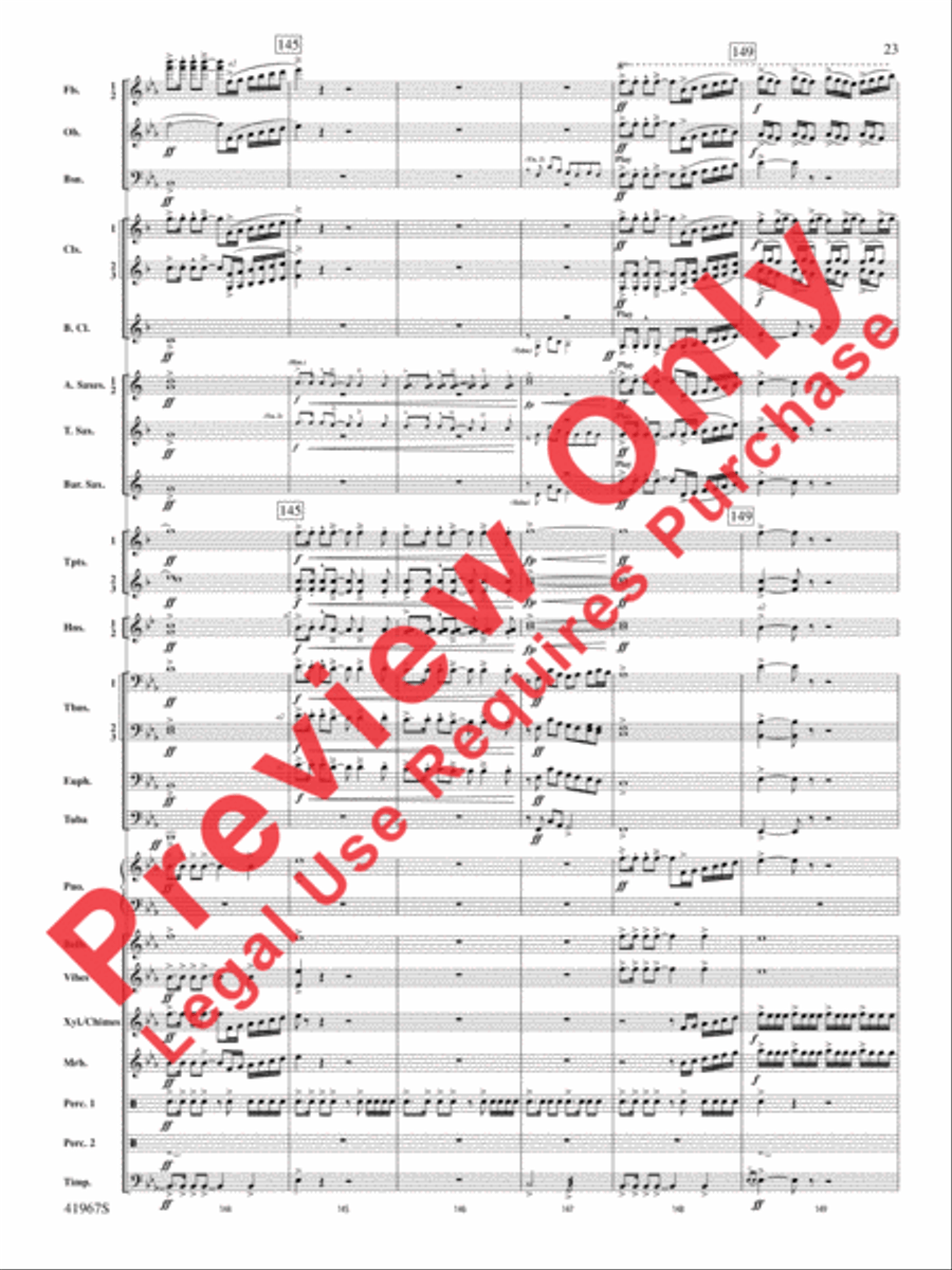 Seven Hills Overture Concert Band scores gallery preview page 24