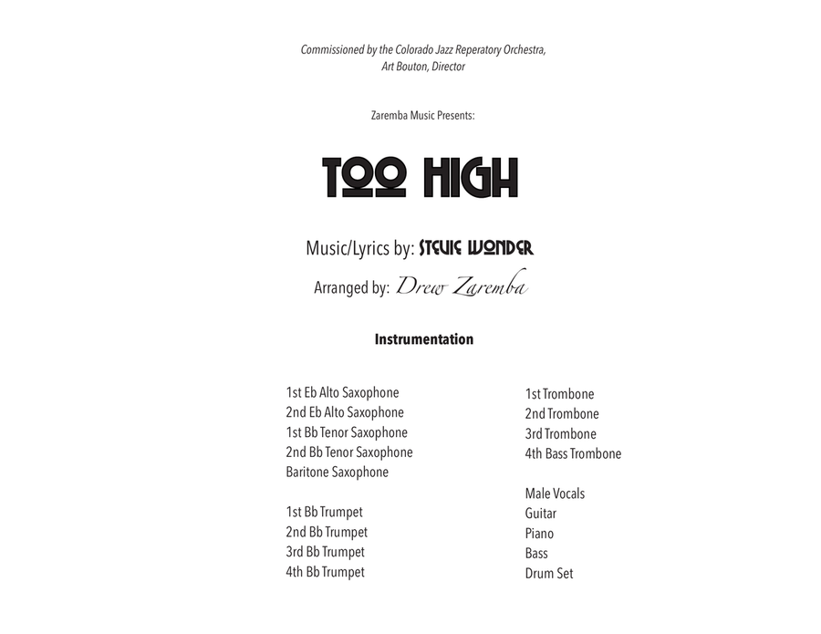 Too High Large Ensemble scores gallery preview page 1