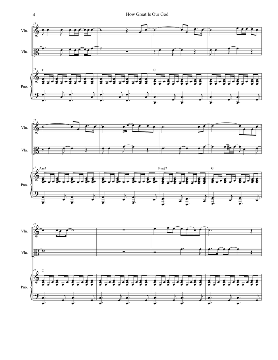 How Great Is Our God How Great Is Our God String Duet scores gallery preview page 4