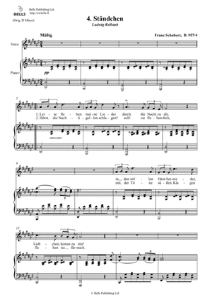 Standchen, D. 957 No. 4 (D-sharp minor)