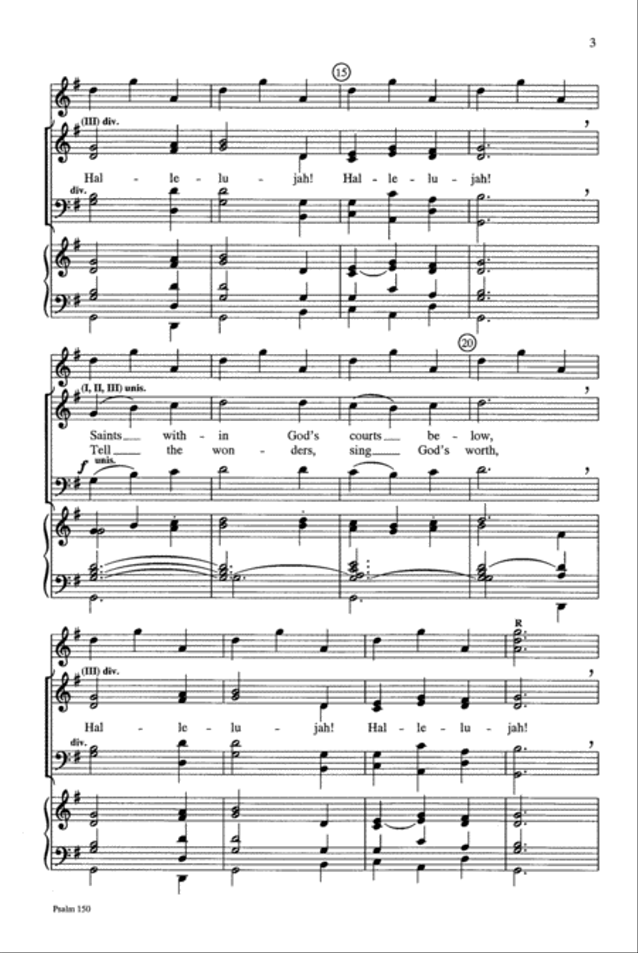 Psalm 150 Psalm 150 4-Part scores gallery preview page 3