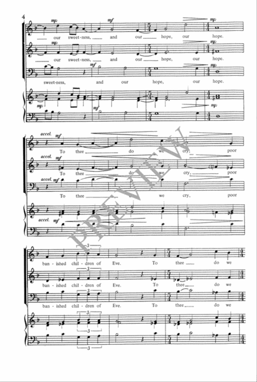 Hail, Holy Queen Hail, Holy Queen 3-Part scores gallery preview page 5