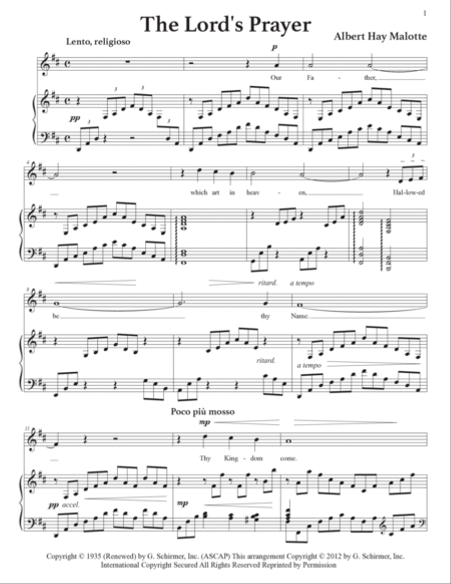 The Lord's Prayer Voice scores gallery preview page 2